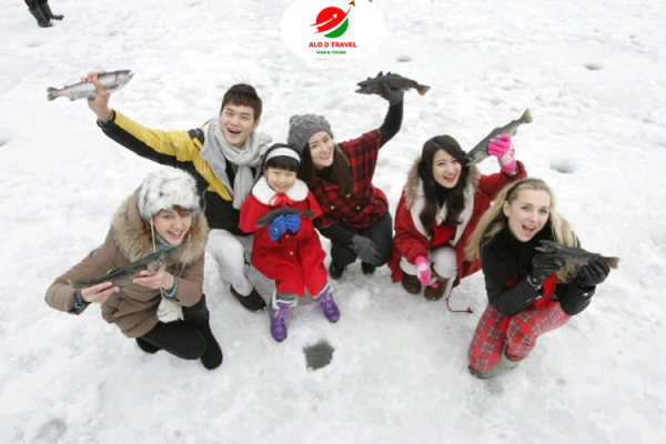 Hàn Quốc: SEOUL – GANGWON –  LỄ HỘI CÂU CÁ TRÊN BĂNG –  TRƯỢT TUYẾT